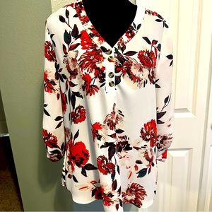 Chiffon floral blouse
